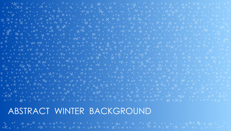 Horizontal winter blue abstract background with snowfall, cover, site presentation in HD format. UI template layout for web design of internet products. Vector bannerのイラスト素材