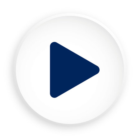 Play music arrow. Media player triangle arrow with music track play symbol icon in neomorphism style for mobile app. Button for mobile application or web. Vector on white backgroundのイラスト素材
