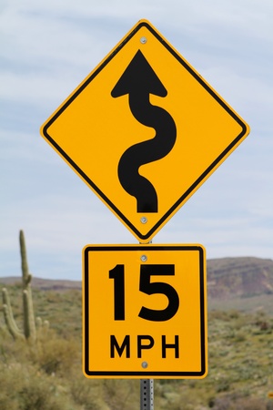 Speed limit sign in the desert