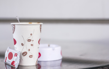 A coffee early in the morningの写真素材