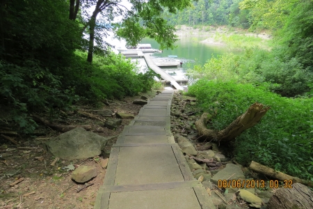 A public walkway   path on Cumberland River in Kentucky, USA の写真素材