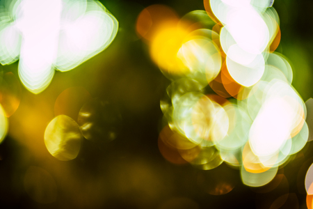 Blurred colorful Christmas Lights and New year Decoration Background - White Colorの写真素材