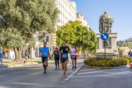 People running worldwide Zurich marathon in Malagaのeditorial素材