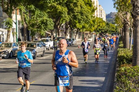 People running worldwide Zurich marathon in Malagaのeditorial素材