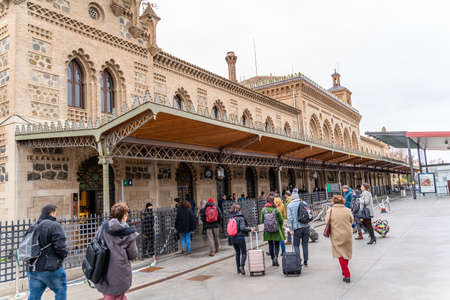Toledo / Spain - January 20th, 2020 Passengers Walking in Toledo Train Stationのeditorial素材