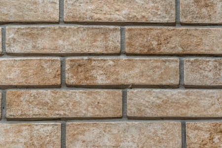 Tiles on Wall like Bricks, Background Texture Pattern with Copy Space - Concept of Renovation and Repairsの写真素材