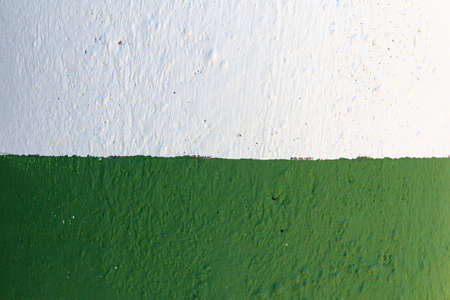 White and green painted wall texture. Banner.の写真素材