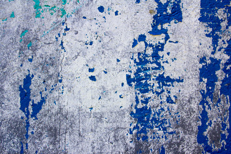 Crack white and blue paint texture. Background.の写真素材