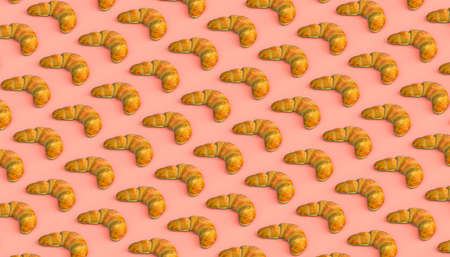 Croissants background. Junk food.