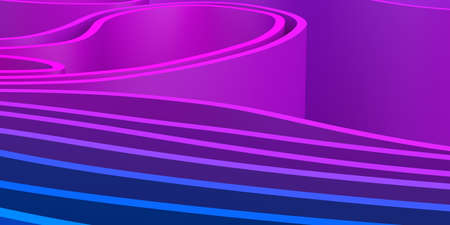 Abstract composition. Colorful lines background. 3d illustration. Banner.