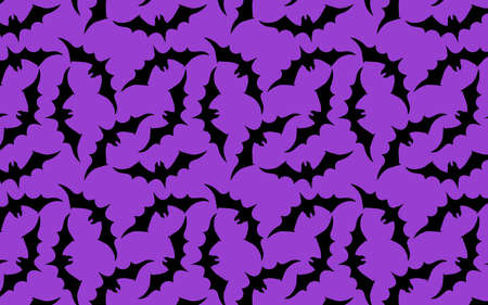 Tile pattern background with bat shapes. Banner.のイラスト素材