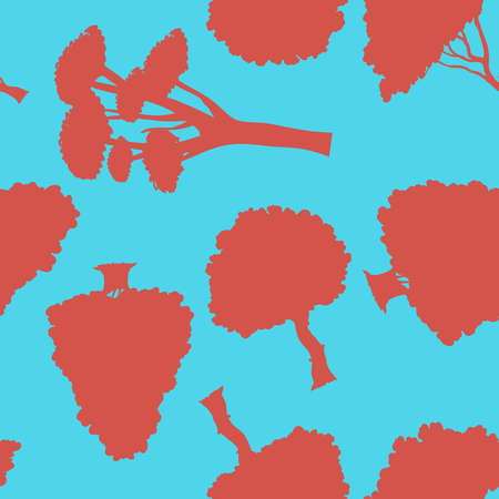 Seamless pattern tile with tree shapes.