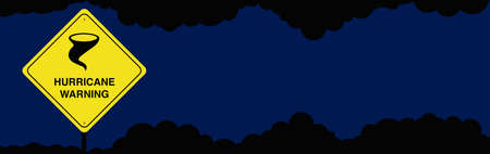 Hurricane season banner with sign.の写真素材