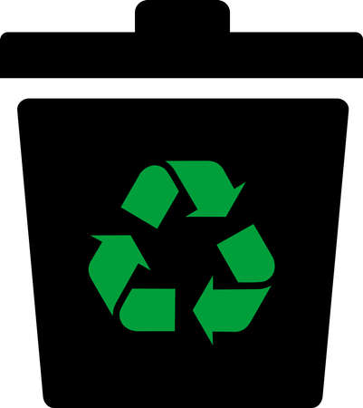 Dustbin icon for recycling. Vector. Flat and modern style.のイラスト素材