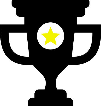 Prize cup icon. Vector. Flat and modern style.のイラスト素材