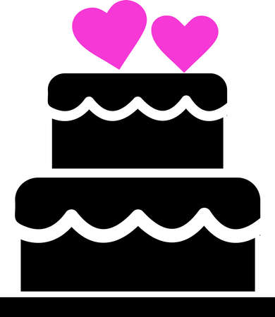 Wedding cake icon. Vector. Flat and modern style.のイラスト素材