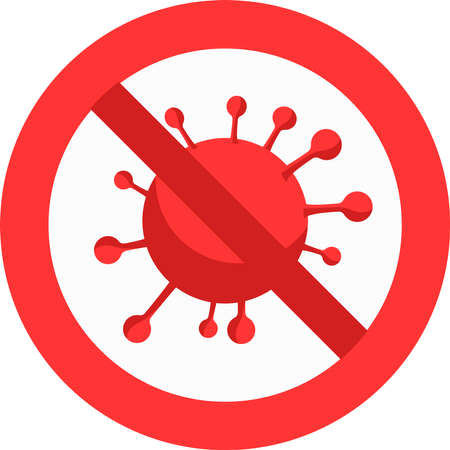 Coronavirus icon. Safe places. Vector. Flat and modern style.のイラスト素材