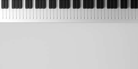 Piano keys background. Copy space. 3D illustration.の写真素材