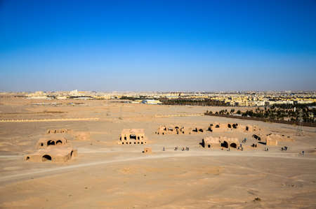 Yazd, Iran - December 5, 2015: Zoroastrian burial grounds on the outskirts of the city of Yazd in Iranのeditorial素材