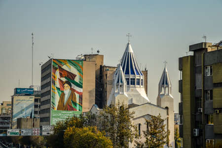 Tehran, Iran - November 22, 2015: The Saint Sarkis cathedral, an Armenian Christian church in Tehran, the capital of Iranのeditorial素材