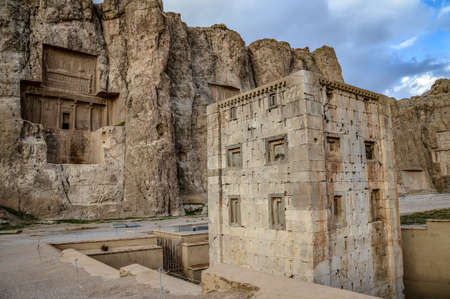 The Cube of Zoroaster, a mysterious structure at Naqsh-e Rostam ancient necropolis near Persepolis in Iranのeditorial素材