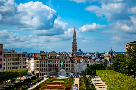 Brussels, Belgium - July 13, 2019: Cityscape of Brussels, Belgium, on a sunny summer dayのeditorial素材