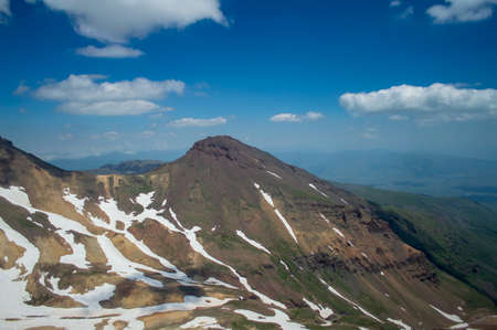 The eastern peak of the highest mountain of Armenia, mount Aragatsの写真素材