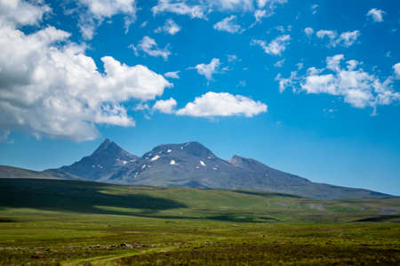 Mount Aragats, a volcanic mountain, the highest in the Republic of Armeniaの写真素材