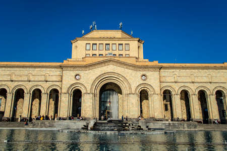 Yerevan, Armenia - October 31, 2019: History Museum of Armenia on Republic Square in Yerevanのeditorial素材