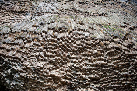 Symphony of Stones, a stunning natural wonder in the Azar gorge near Garni village in Armeniaの写真素材
