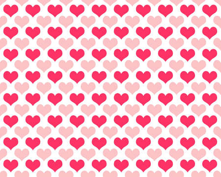 Background of many contrasting hearts in red and pink.
