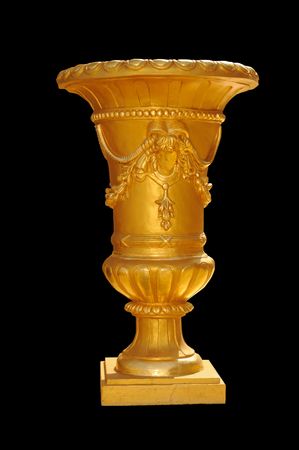 Large, ornate gold vase from the Roman era.の写真素材
