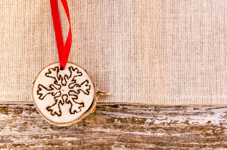 Homemade christmas ornamentの写真素材