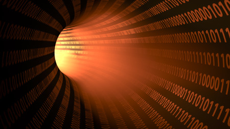 3d illustration of light fiber with copy spaceの写真素材