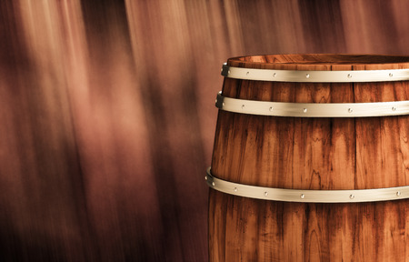 Wooden winemaking barrel 3d illustrationの写真素材