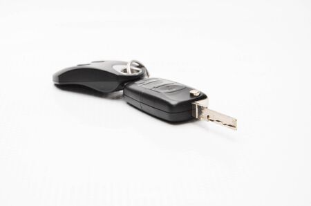 car key on white background