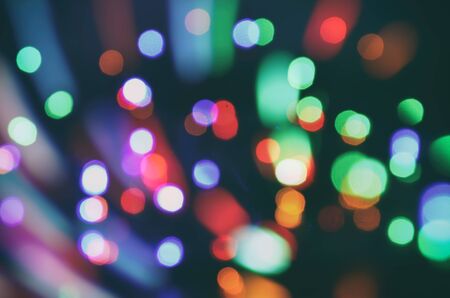 Bokeh of christmas tree lightsの写真素材