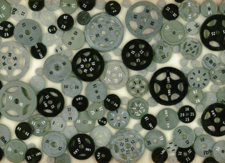 Weight lifting platesの写真素材