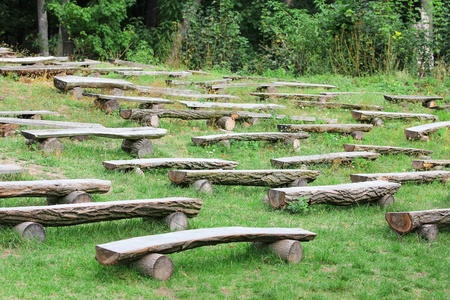 Wooden benches