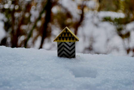 a child's abandoned toy in an old buildingの写真素材