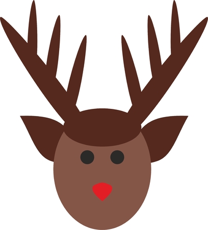 Simple reindeer illustration.のイラスト素材