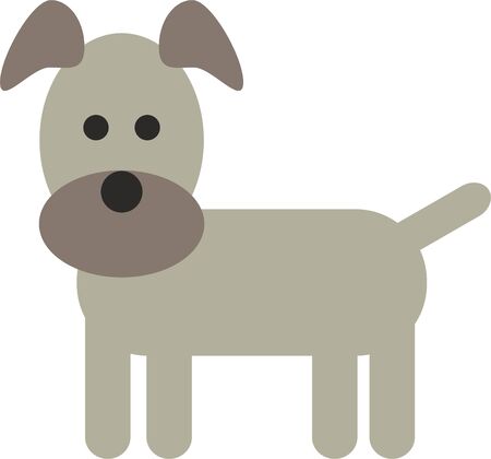 Dog icon on white background.のイラスト素材