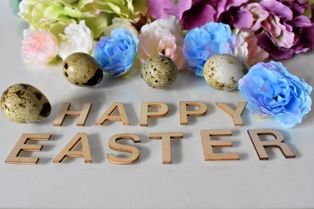 Easter Decoration on White Background