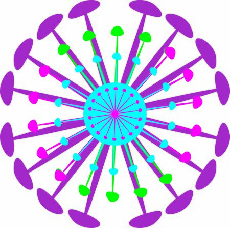 Isolated coronavirus bacteria illustration, cell of coronavirus, coronavirus iconのイラスト素材