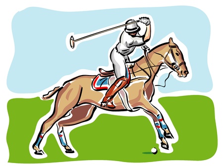 Polo Playerのイラスト素材