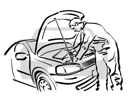 Auto repairのイラスト素材