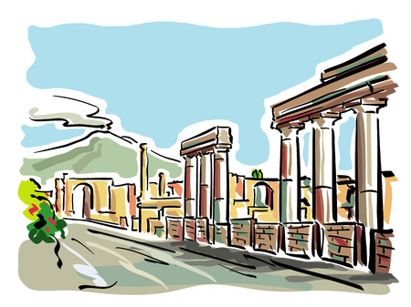 Pompeiiのイラスト素材