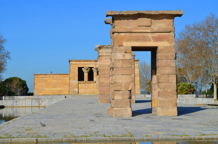 The Egyptian Temple of Debod  Templo de Debod  in Madrid, Spain の写真素材