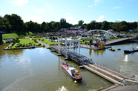 Hague, Netherlands - 14th of August, 2016: Madurodam, Holland miniature park and tourist attraction in Hague, Netherlandsのeditorial素材