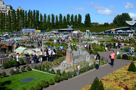 Madurodam miniature park with famous Dutch landmarks from Netherlands.のeditorial素材
